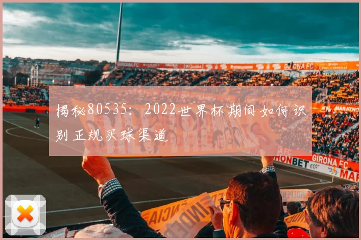 揭秘80535：2022世界杯期间如何识别正规买球渠道